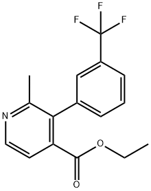 Ethyl 2-methyl-3-(3-(trifluoromethyl)phenyl)isonicotinate Structural
