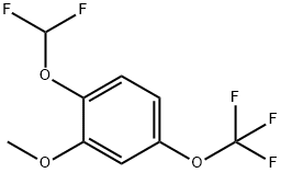 Benzene, 1-(difluoromethoxy)-2-methoxy-4-(trifluoromethoxy)- Structural