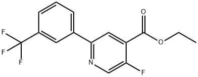 Ethyl 5-fluoro-2-(3-(trifluoromethyl)phenyl)isonicotinate Structural