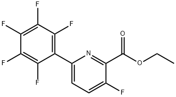 Ethyl 3-fluoro-6-(perfluorophenyl)picolinate Structural