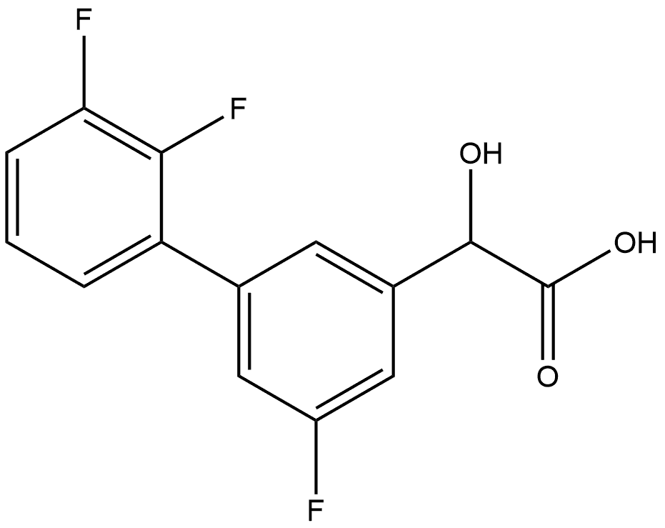Hydroxy-(5,2',3'-trifluorobiphenyl-3-yl)-acetic acid Structural