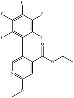 Ethyl 2-methoxy-5-(perfluorophenyl)isonicotinate Structural