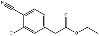 Benzeneacetic acid, 3-chloro-4-cyano-, ethyl ester Structural