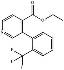 Ethyl 3-(2-(trifluoromethyl)phenyl)isonicotinate Structural