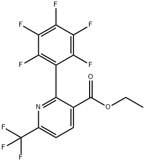 Ethyl 2-(perfluorophenyl)-6-(trifluoromethyl)nicotinate Structural
