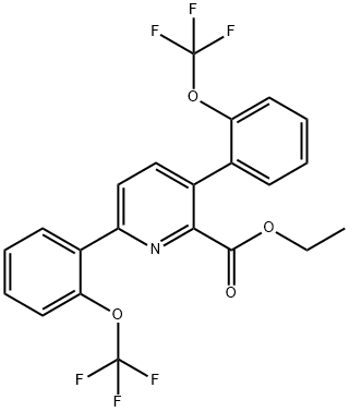 Ethyl 3,6-bis(2-(trifluoromethoxy)phenyl)picolinate Structural