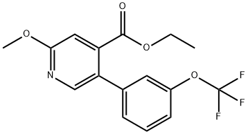 Ethyl 2-methoxy-5-(3-(trifluoromethoxy)phenyl)isonicotinate Structural