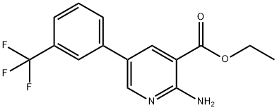 Ethyl 2-amino-5-(3-(trifluoromethyl)phenyl)nicotinate Structural