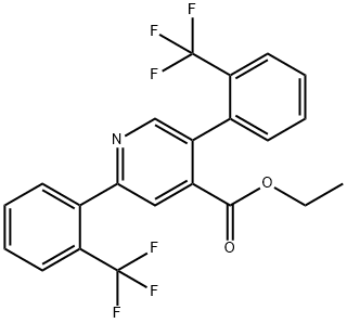 Ethyl 2,5-bis(2-(trifluoromethyl)phenyl)isonicotinate Structural