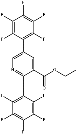 Ethyl 2,5-bis(perfluorophenyl)nicotinate Structural