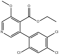 Ethyl 3-methoxy-5-(2,4,5-trichlorophenyl)isonicotinate Structural