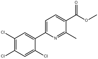 Methyl 2-methyl-6-(2,4,5-trichlorophenyl)nicotinate Structural