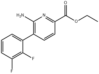 Ethyl 6-amino-5-(2,3-difluorophenyl)picolinate Structural