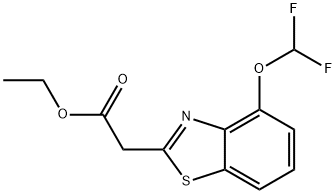 Ethyl 4-(difluoromethoxy)benzothiazole-2-acetate Structural