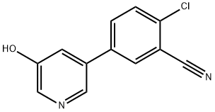 Benzonitrile, 2-chloro-5-(5-hydroxy-3-pyridinyl)- Structural