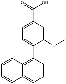 Benzoic acid, 3-methoxy-4-(1-naphthalenyl)- Structural