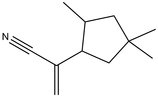 Cyclopentaneacetonitrile, 2,4,4-trimethyl-α-methylene- Structural