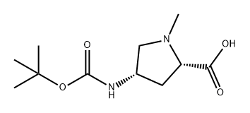 L-Proline, 4-[[(1,1-dimethylethoxy)carbonyl]amino]-1-methyl-, (4S)- Structural