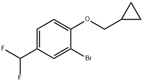 Benzene, 2-bromo-1-(cyclopropylmethoxy)-4-(difluoromethyl)- Structural