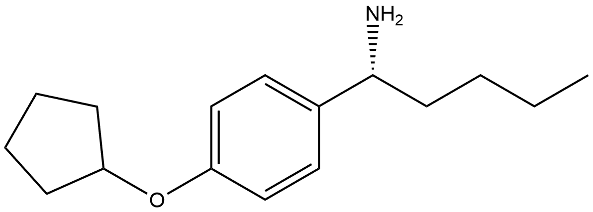 Benzenemethanamine, α-butyl-4-(cyclopentyloxy)-, (αR)- Structural