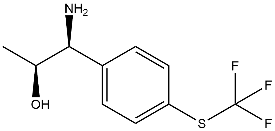 Benzeneethanol, β-amino-α-methyl-4-[(trifluoromethyl)thio]-, (αS,βS)- Structural