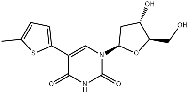 Uridine, 2'-deoxy-5-(5-methyl-2-thienyl)- (9CI) Structural