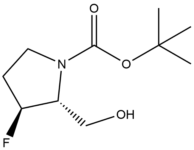 tert-Butyl (2R,3S)-3-fluoro-2-(hydroxymethyl)pyrrolidine-1-carboxylate Structural