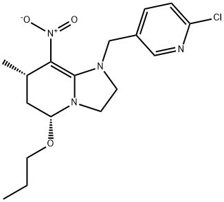 Imidazo[1,2-a]pyridine, 1-[(6-chloro-3-pyridinyl)methyl]-1,2,3,5,6,7-hexahydro-7-methyl-8-nitro-5-propoxy-, (5R,7S)- Structural