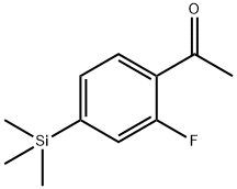 Ethanone, 1-[2-fluoro-4-(trimethylsilyl)phenyl]- Structural