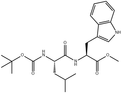 L-Tryptophan, N-[(1,1-dimethylethoxy)carbonyl]-L-leucyl-, methyl ester Structural