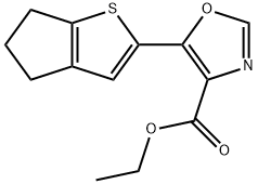 ethyl 5-{4H,5H,6H-cyclopenta[b]thiophen-2-yl}-1,3-oxazole-4-carboxylate Structural
