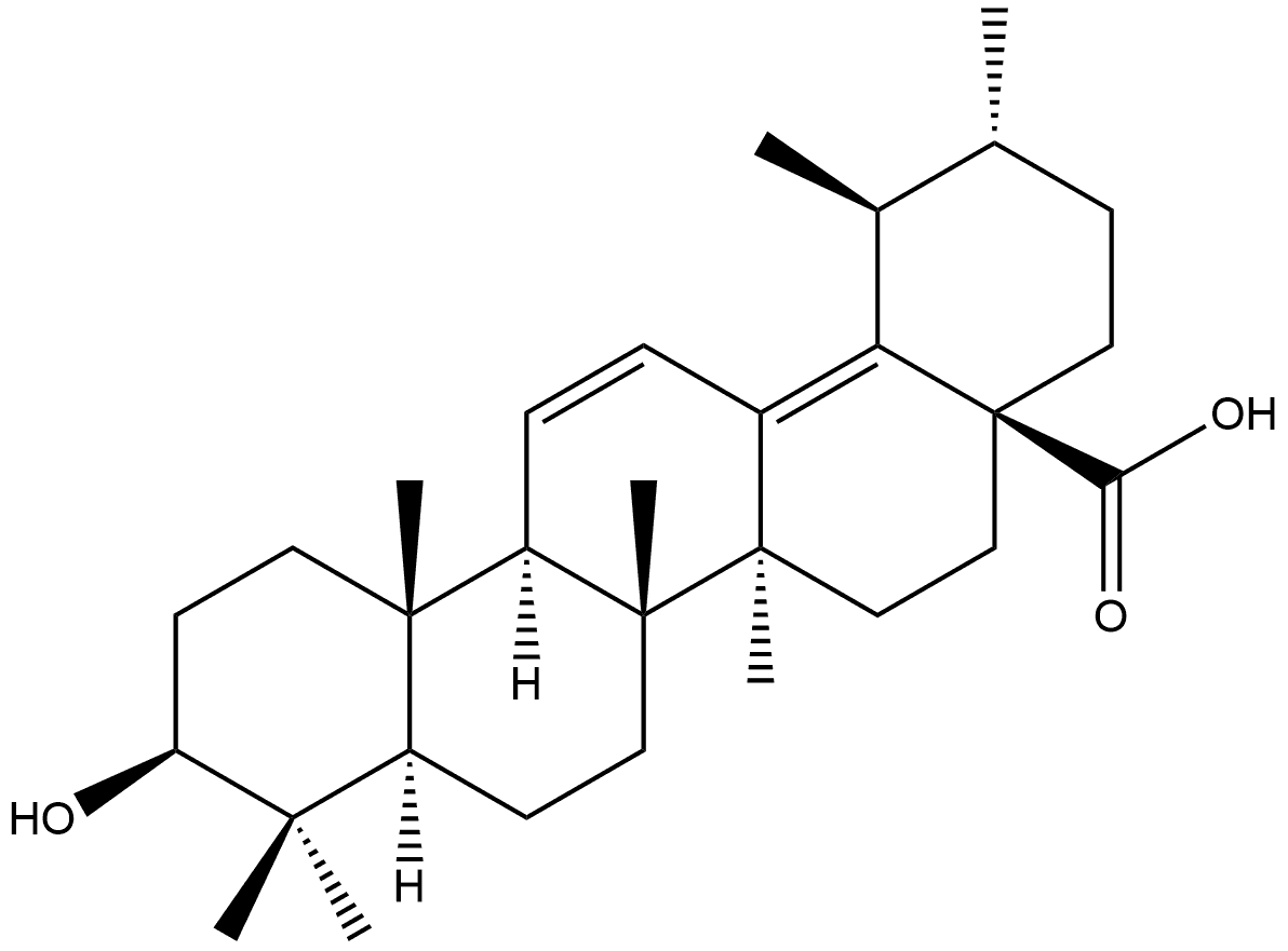 Ursa-11,13(18)-dien-28-oic acid, 3-hydroxy-, (3β)- Structural