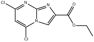 Imidazo[1,2-a]pyrimidine-2-carboxylic acid, 5,7-dichloro-, ethyl ester Structural