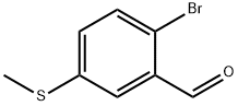 Benzaldehyde, 2-bromo-5-(methylthio)- Structural