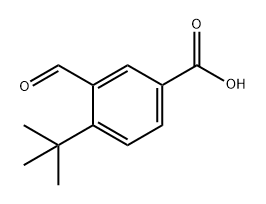 Benzoic acid, 4-(1,1-dimethylethyl)-3-formyl- Structural