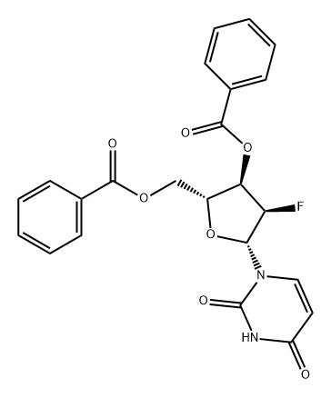 Uridine, 2'-deoxy-2'-fluoro-, 3',5'-dibenzoate Structural
