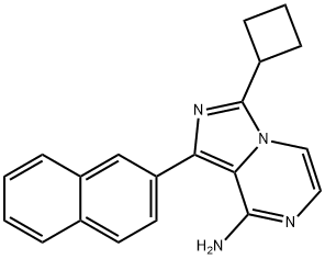Imidazo[1,5-a]pyrazin-8-amine, 3-cyclobutyl-1-(2-naphthalenyl)- Structural