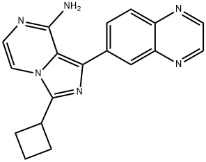 Imidazo[1,5-a]pyrazin-8-amine, 3-cyclobutyl-1-(6-quinoxalinyl)- Structural