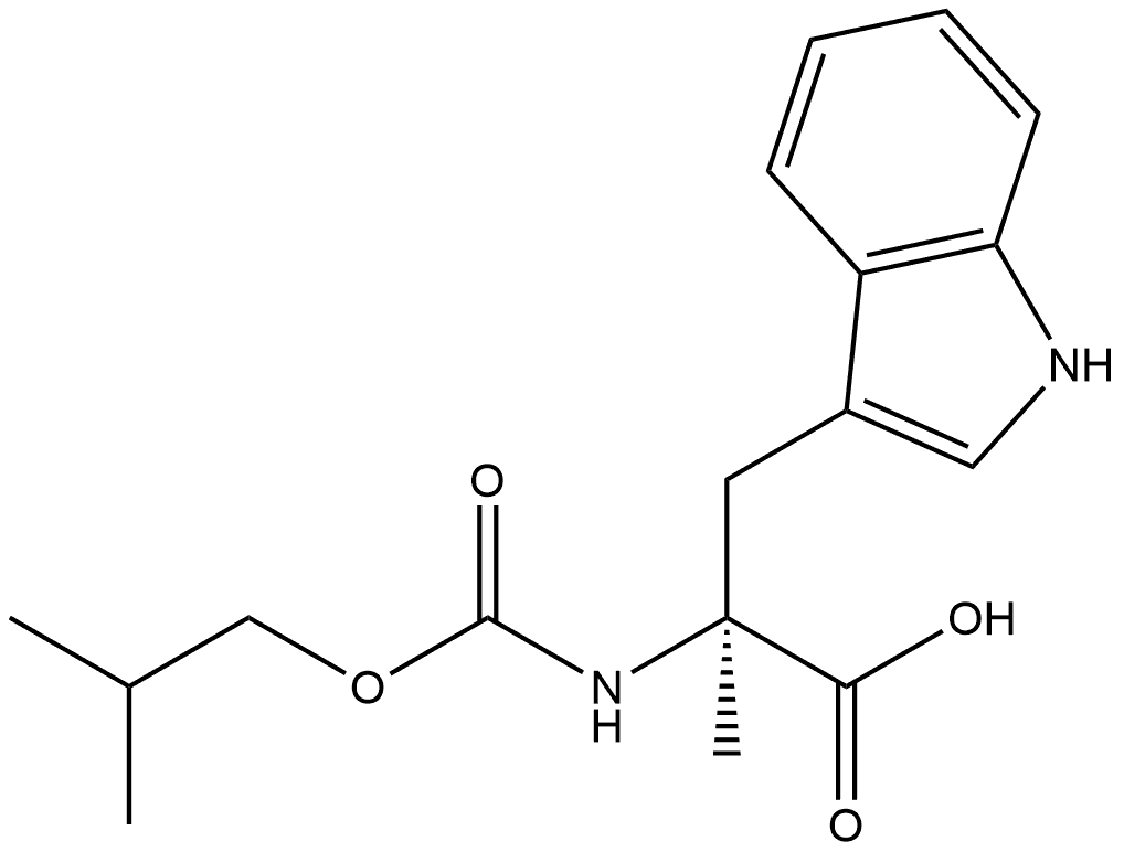 Tryptophan, α-methyl-N-[(2-methylpropoxy)carbonyl]- (9CI) Structural