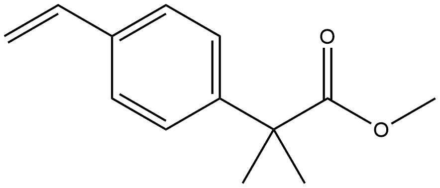 Benzeneacetic acid, 4-ethenyl-α,α-dimethyl-, methyl ester Structural