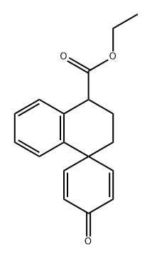 Spiro[2,5-cyclohexadiene-1,1'(2'H)-naphthalene]-4'-carboxylic acid, 3',4'-dihydro-4-oxo-, ethyl ester Structural