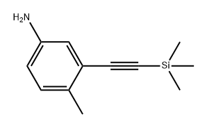 Benzenamine, 4-methyl-3-[2-(trimethylsilyl)ethynyl]- Structural