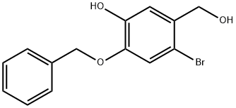 Benzenemethanol, 2-bromo-5-hydroxy-4-(phenylmethoxy)- Structural