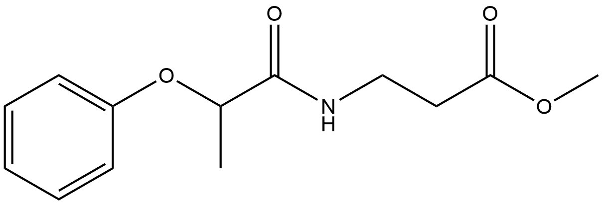 methyl 3-(2-phenoxypropanamido)propanoate Structural