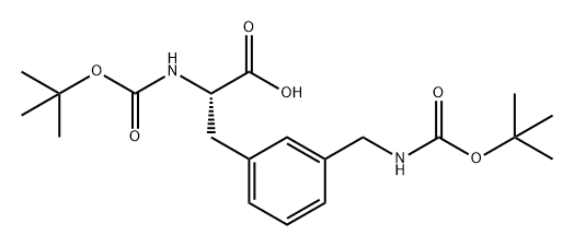 L-Phenylalanine, N-[(1,1-dimethylethoxy)carbonyl]-3-[[[(1,1-dimethylethoxy)carbonyl]amino]methyl]- Structural