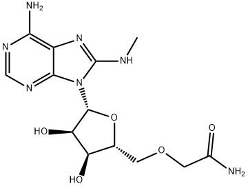 Adenosine, 5'-O-(2-amino-2-oxoethyl)-8-(methylamino)- Structural