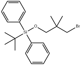 Benzene, 1,1'-[(3-bromo-2,2-dimethylpropoxy)(1,1-dimethylethyl)silylene]bis- Structural