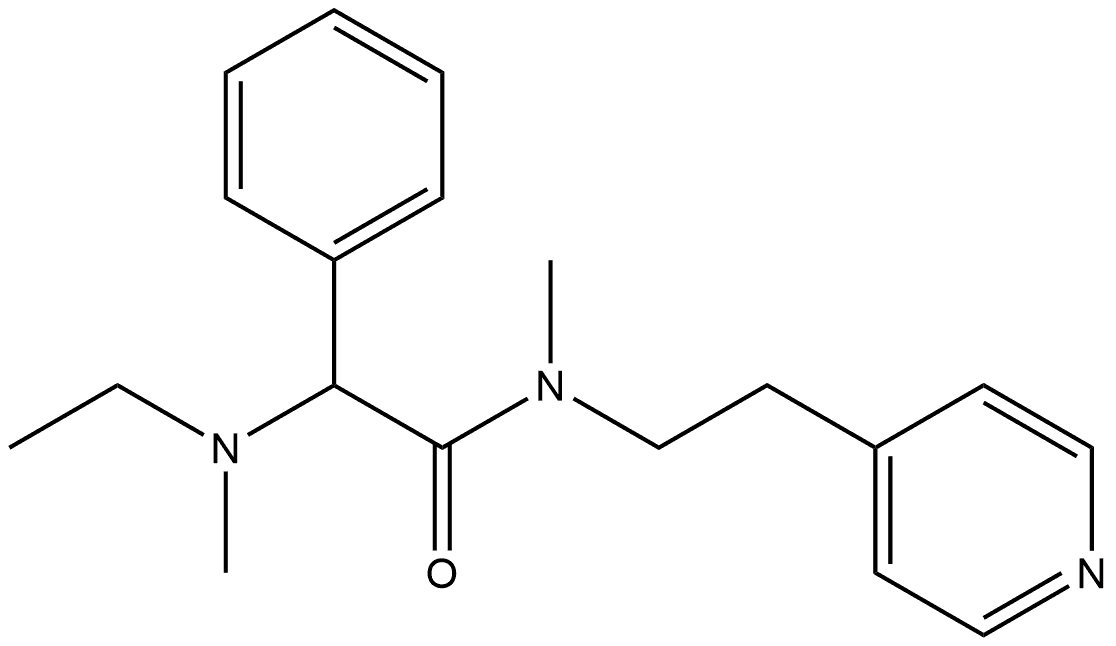 Benzeneacetamide, α-(ethylmethylamino)-N-methyl-N-[2-(4-pyridinyl)ethyl]- Structural