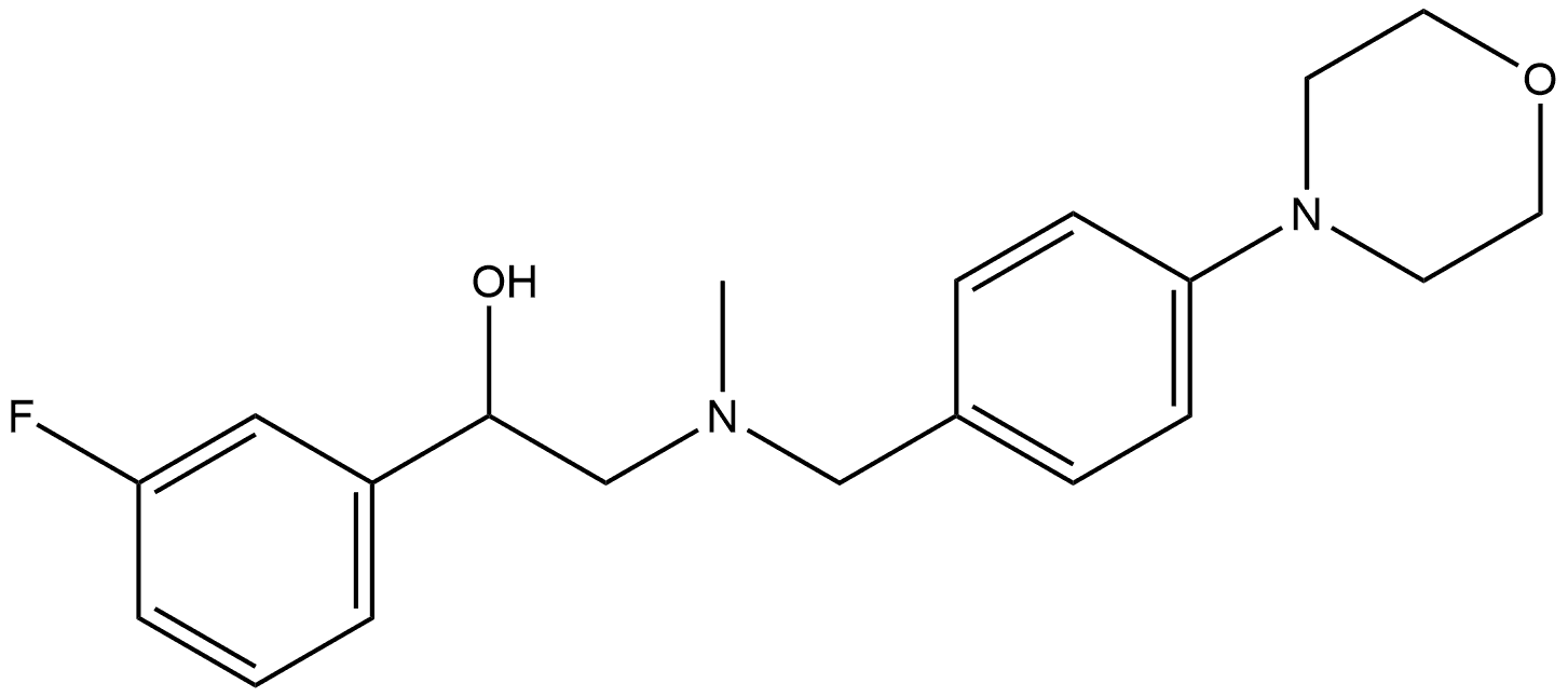 Benzenemethanol, 3-fluoro-α-[[methyl[[4-(4-morpholinyl)phenyl]methyl]amino]methyl]- Structural