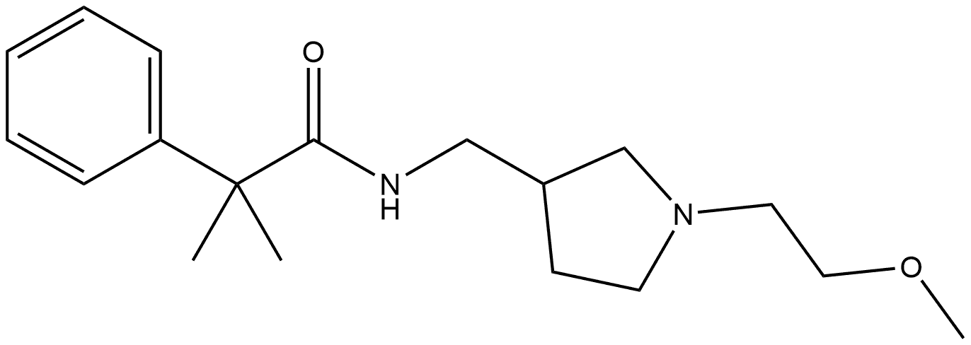 Benzeneacetamide, N-[[1-(2-methoxyethyl)-3-pyrrolidinyl]methyl]-α,α-dimethyl- Structural